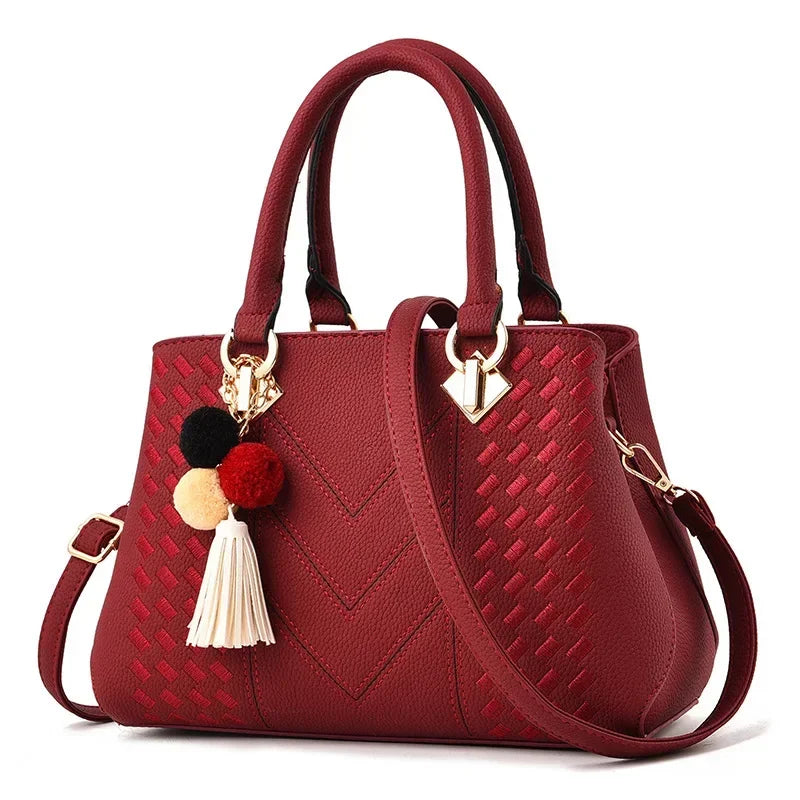 FOXER Handbag for Women Crossbody Bag PU Portable Bucket Bag Ladies Messenger Bags Tote Bags