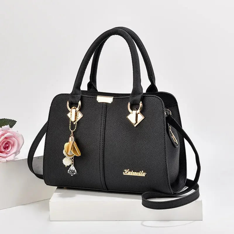 FOXER Handbag for Women Crossbody Bag PU Portable Bucket Bag Ladies Messenger Bags Tote Bags