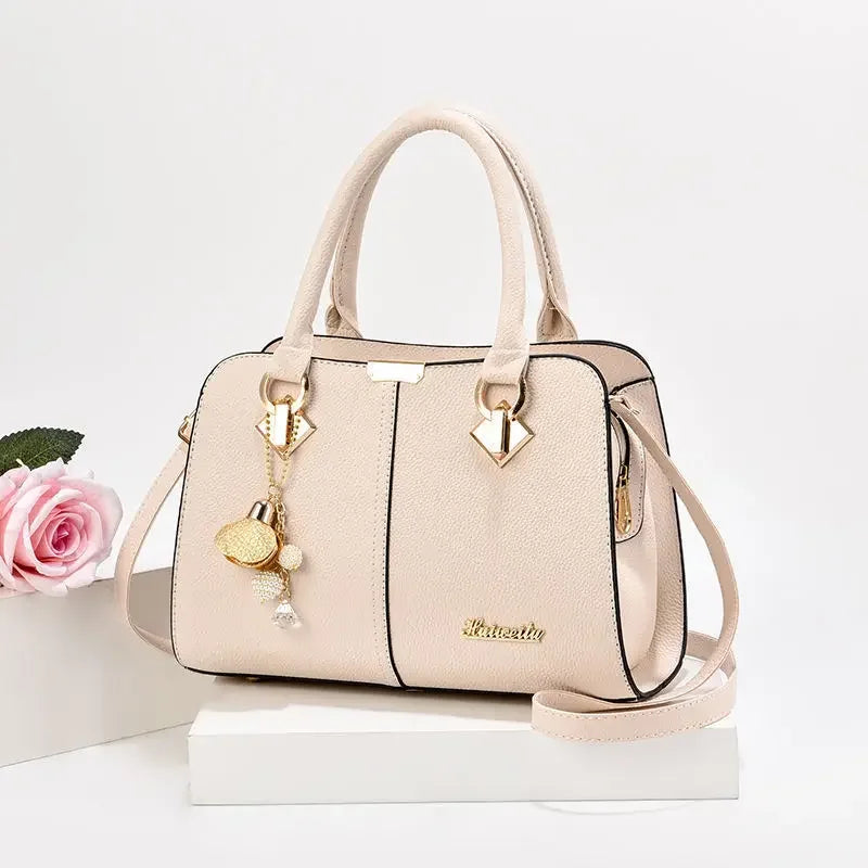 FOXER Handbag for Women Crossbody Bag PU Portable Bucket Bag Ladies Messenger Bags Tote Bags