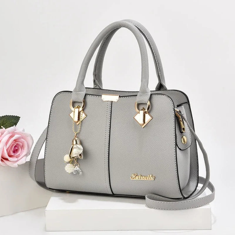 FOXER Handbag for Women Crossbody Bag PU Portable Bucket Bag Ladies Messenger Bags Tote Bags