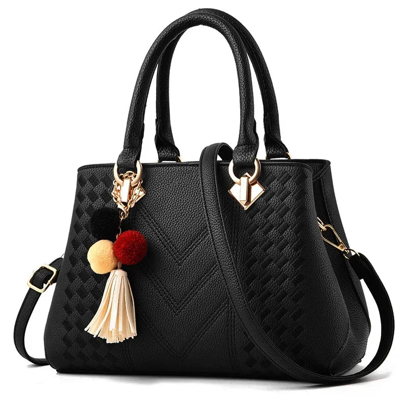 FOXER Handbag for Women Crossbody Bag PU Portable Bucket Bag Ladies Messenger Bags Tote Bags
