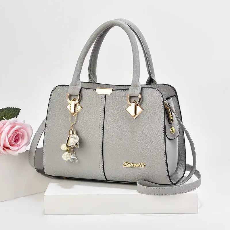 FOXER Handbag for Women Crossbody Bag PU Portable Bucket Bag Ladies Messenger Bags Tote Bags