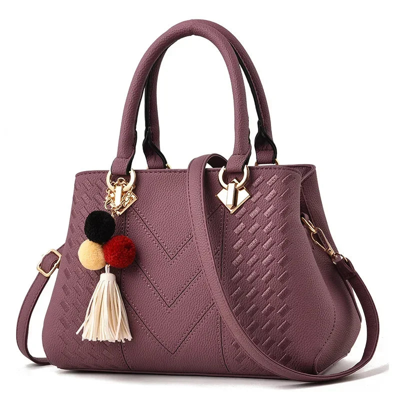 FOXER Handbag for Women Crossbody Bag PU Portable Bucket Bag Ladies Messenger Bags Tote Bags
