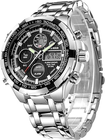 GOLDEN HOUR Luxury Stainless Steel Analog Digital Watches for Men Male | Bangladesh