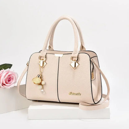 FOXER Handbag for Women Crossbody Bag PU Portable Bucket Bag Ladies Messenger Bags Tote Bags