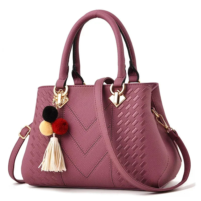 FOXER Handbag for Women Crossbody Bag PU Portable Bucket Bag Ladies Messenger Bags Tote Bags